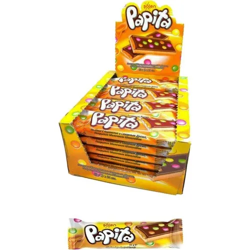 Solen Papita Milk Chocolate Coated Caramel Biscuit 33 gr x 24 All Fresh Date and Quality Service From Turkey