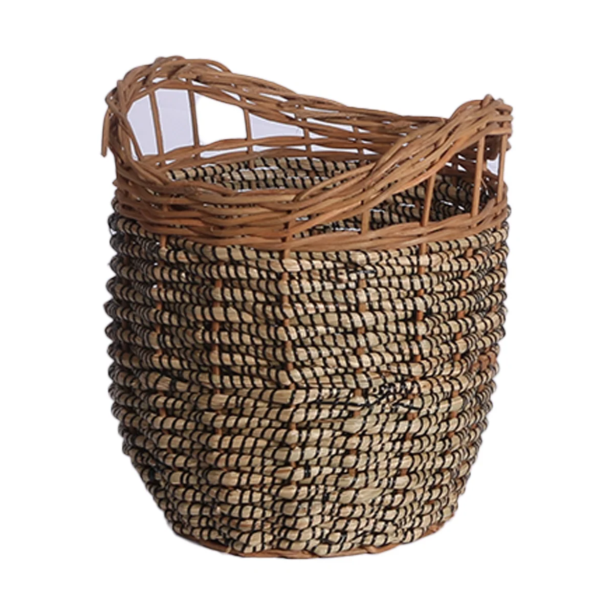 Premium Rattan Wicker Planter Minimalist Decorative Cloth Storage Baskets Indoor Flower Pot Cover Home Living Room Decoration