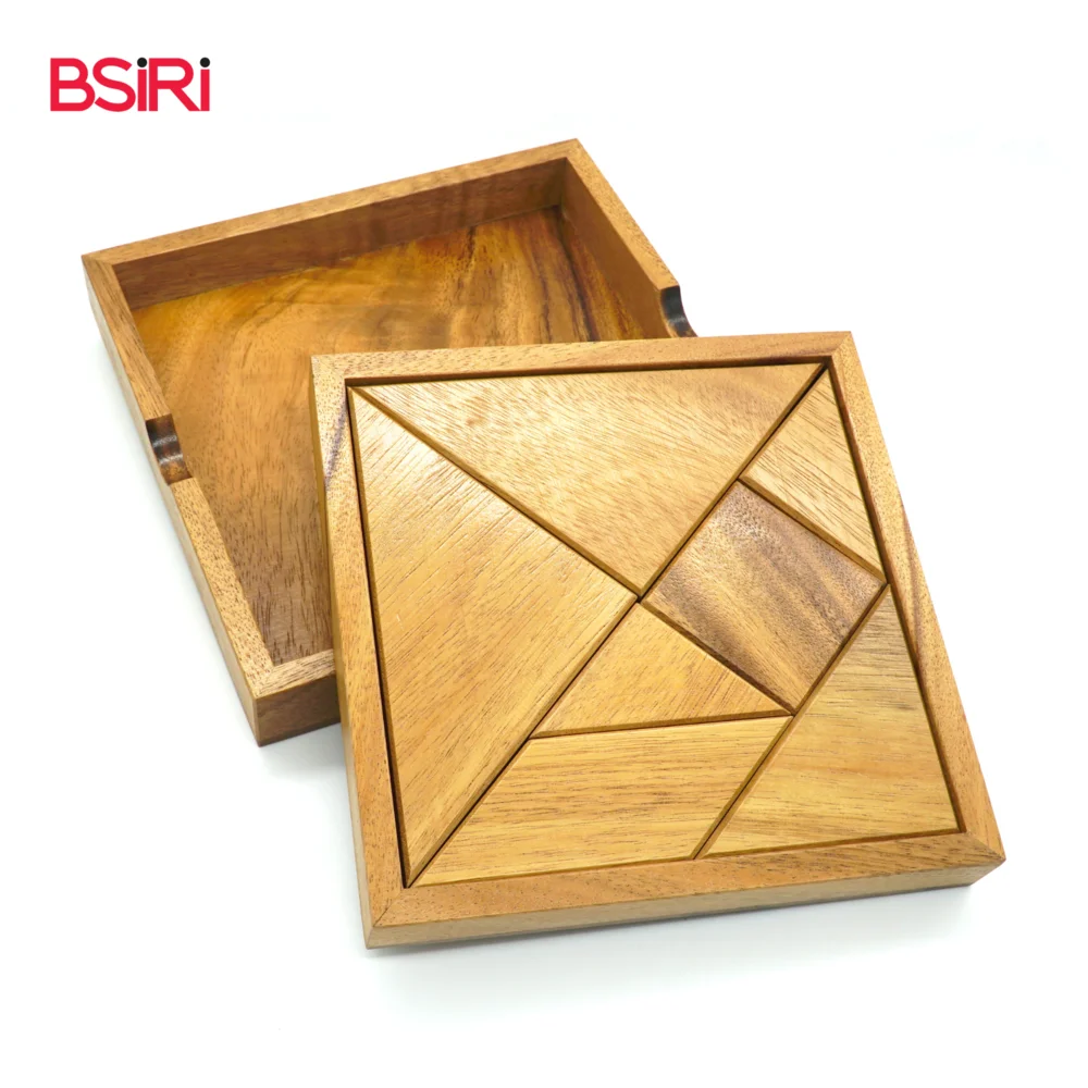 Головоломка Tangram размером 7 XL деревянная в коробке с чехлом для детей развивающая головоломка сложная работа дома и школе