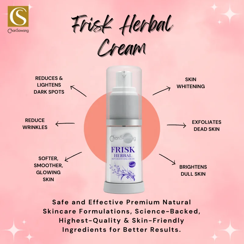 Kojic Acid Face Cream for Skin Whitening with Ferulic Acid & Vitamin E Frisk Herbal Premium Skincare Thailand Beauty Products