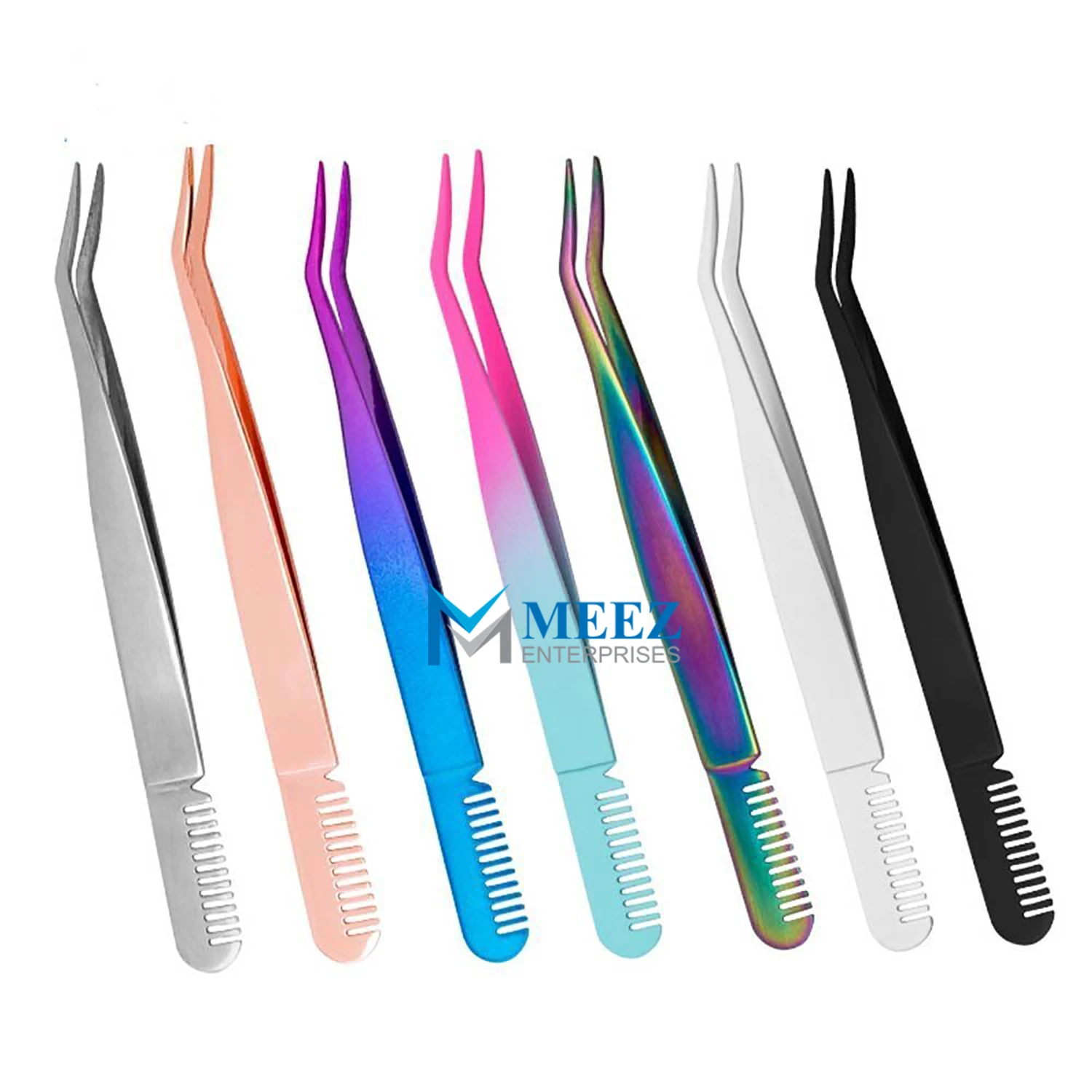 Eyelash Nipper Comb Eyebrow Clip Eyebrow Forceps Eyelash Tweezers Stainless Steel Beauty Tool