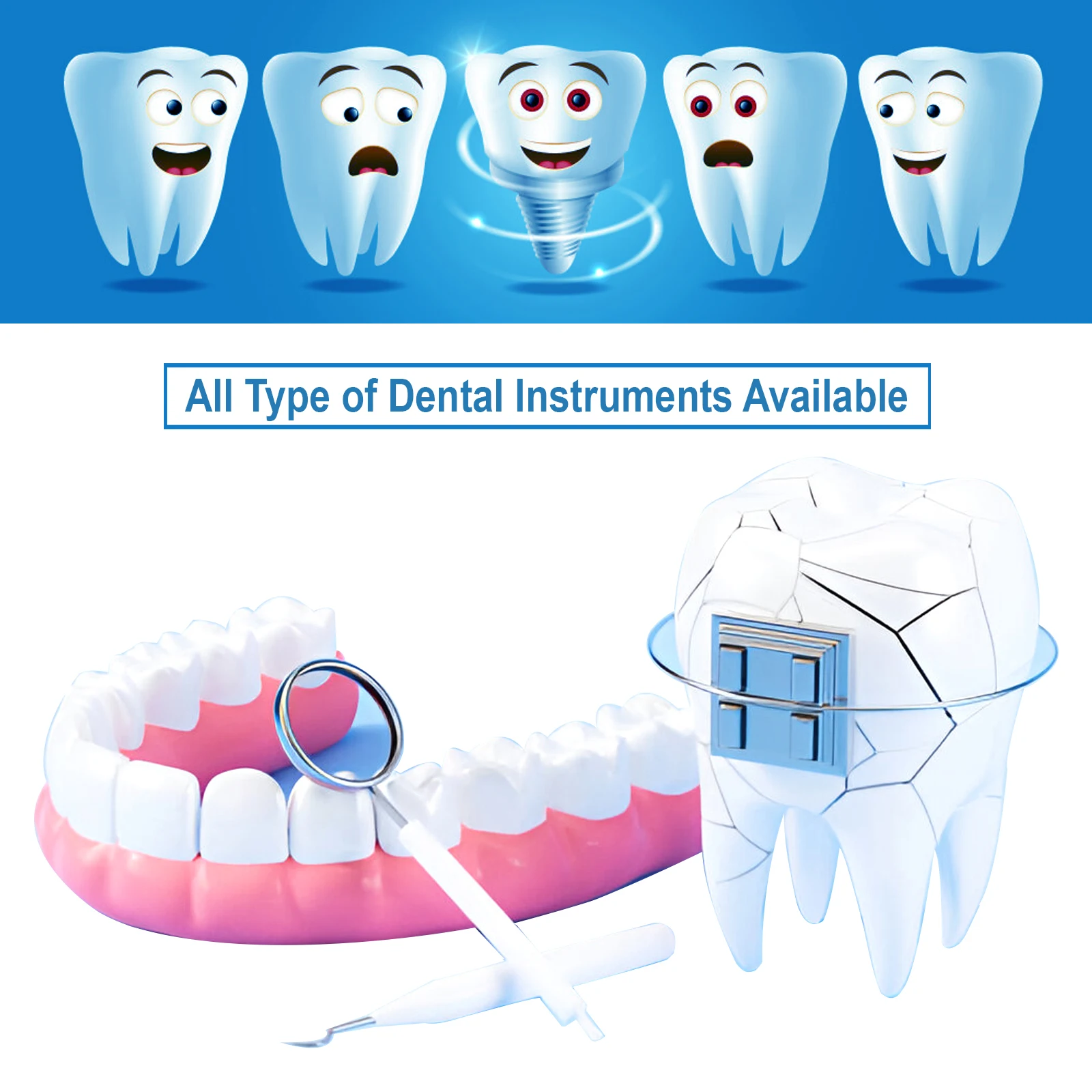 Набор хирургических инструментов из нержавеющей стали