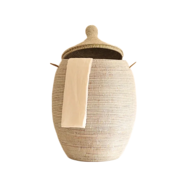 Wholesale wicker ecofriendly material modern style woven seagrass basket household stackable for home storage & organization