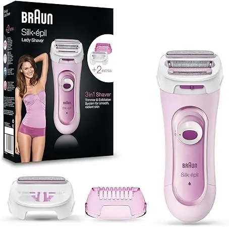 Braun Silk-epil Женская бритва 3-в-1 Беспроводная Влажная и сухая электрическая триммер система пилинга