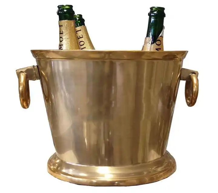 Top Quality Metal Ice Bucket With Handle For Bar Restaurant Party Beverage Tub Wine Cooler Chiller Tub By Indian Exporter