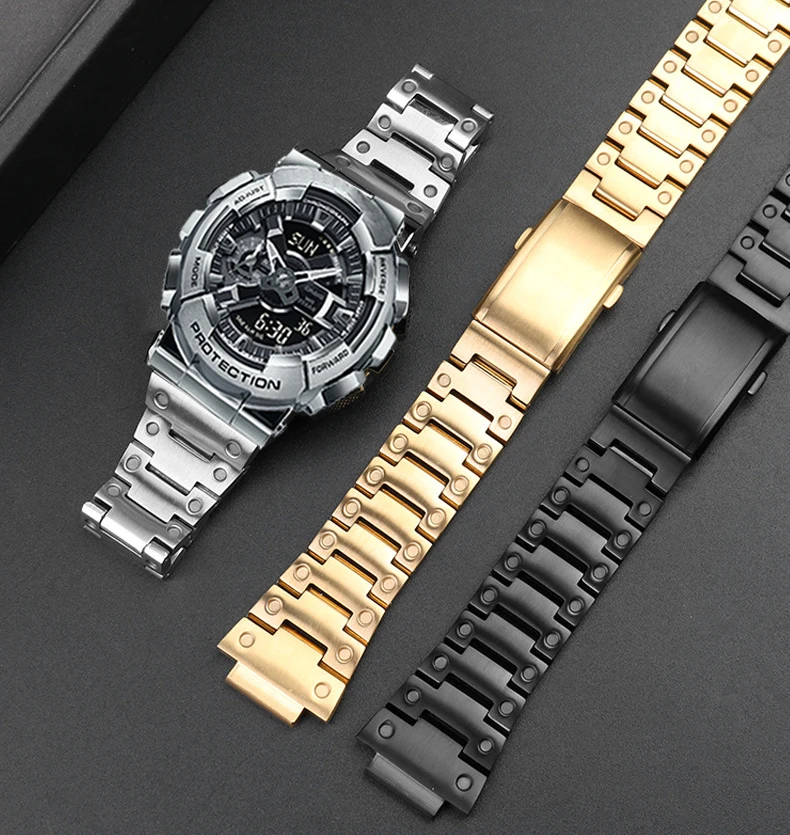 Stainless Steel Metal Business Watch Band For Casio Watch