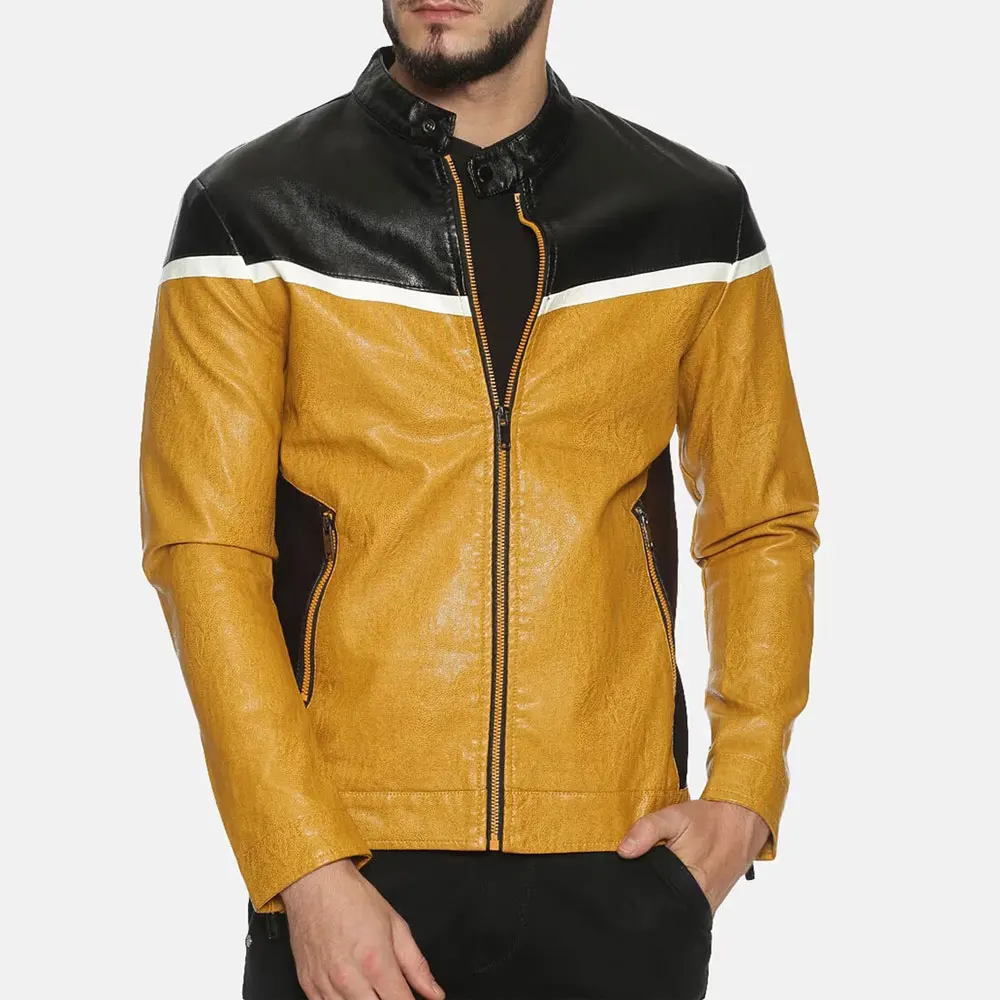 Unique Color Waterproof Leather Jacket Low Price High Quality Leather Jacket Pakistan Manufacturer Latest Style Leather Jacket