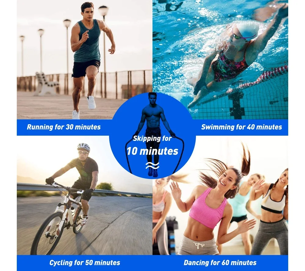 Soft Beaded Jump Rope Non-Slip Handle Adjustable Tangle-Free Segmented Fitness Skipping Rope Keeping Fit Training Playing