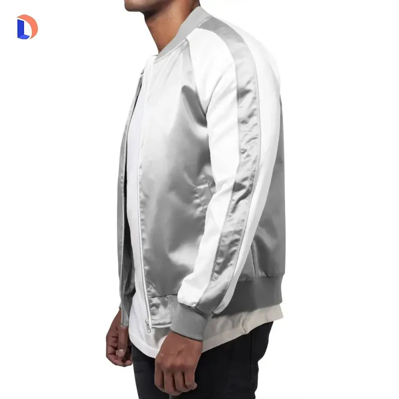 Wholesale Embroidered Satin Bomber Reversible Jacket Street Style Trending Jackets