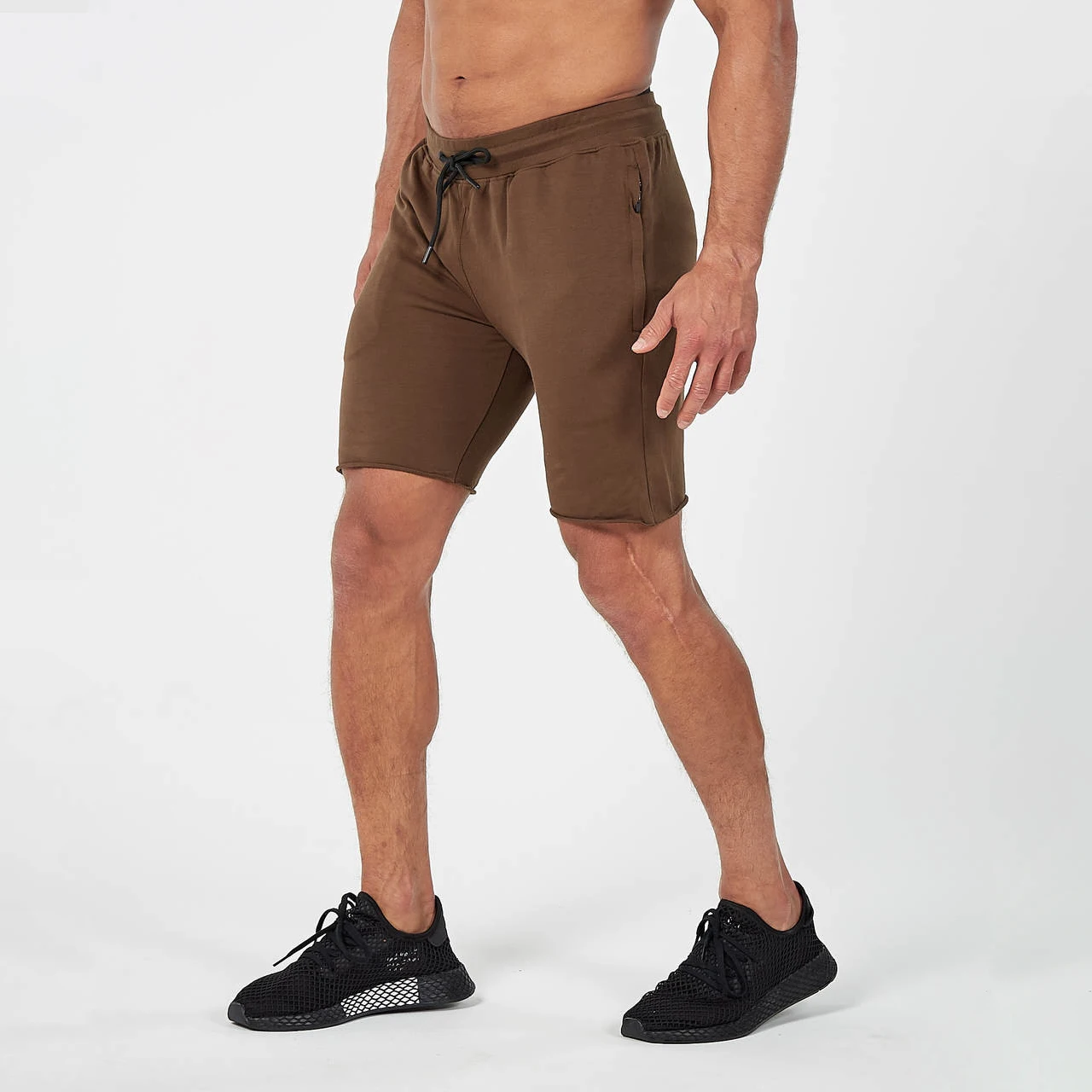 Wholesale New Style Custom Logo Men Blank Workout Sweat Shorts Two Pocket 100% Organic Cotton Fleece Fabric Hemp Shorts