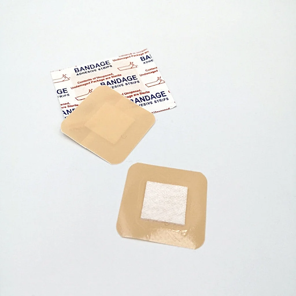Custom Square Skin Color Elastic Band Aid Medical Sterile Plaster Wound First Aid Bandage