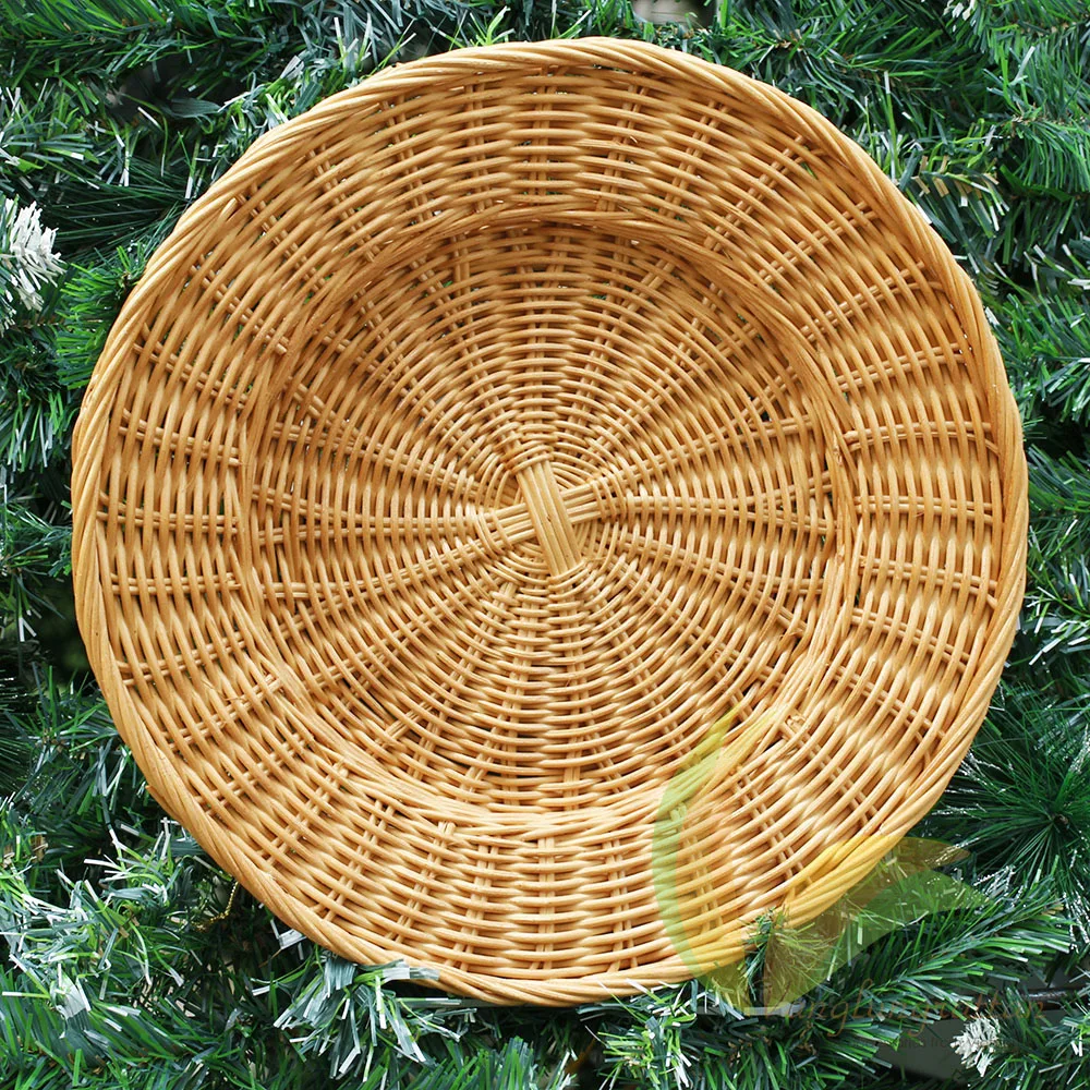 Vietnam Factory Rattan Charger Plate Pad Wicker Bamboo Tableware Brown Wedding Rattan Charger Plates Ready To Ship