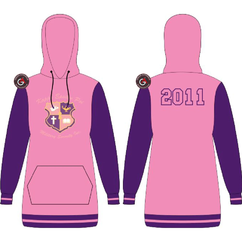 Kapa Epsilon Psi Custom Printed Blank 100% Cotton Fleece clothing hoodies Dress Oversized Long hoodie