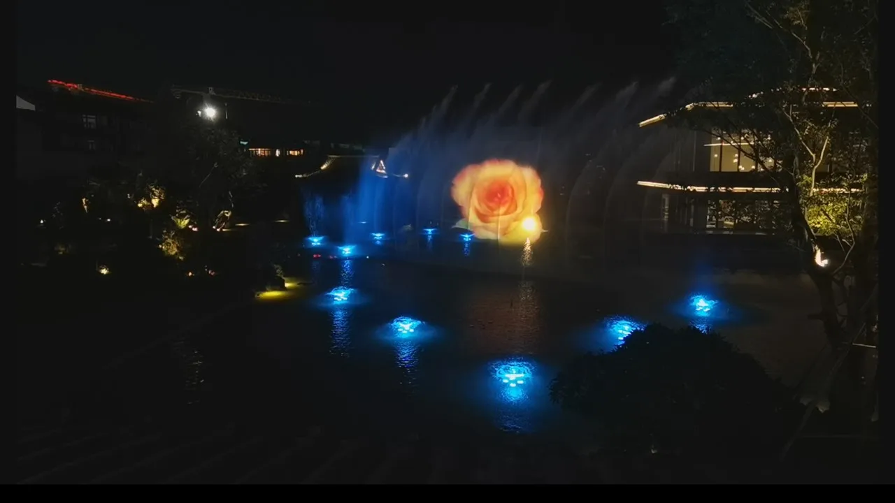 40m Music Fountain in the Lake or Pool with Projection and Laser