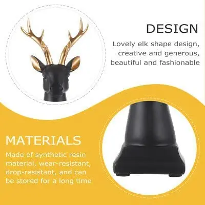 Black Resin Deer Showpiece Figurines for Home Decor Living Room Decoration Modern showpieces for Home Decor