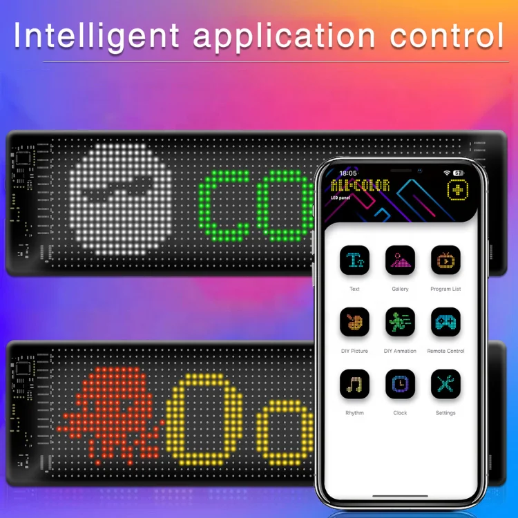 Remote control flexible led light scrolling text sign