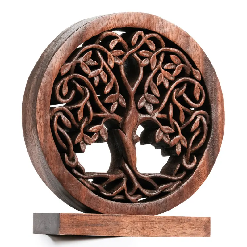 Natural wooden sculpture table decor hot selling wholesale for home office living room table top decoration wedding parties gift
