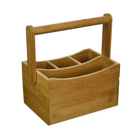 Hot Sale New Natural Finished Wooden Caddy Customized Decorative New Design Handmade wood bar caddy With Handle
