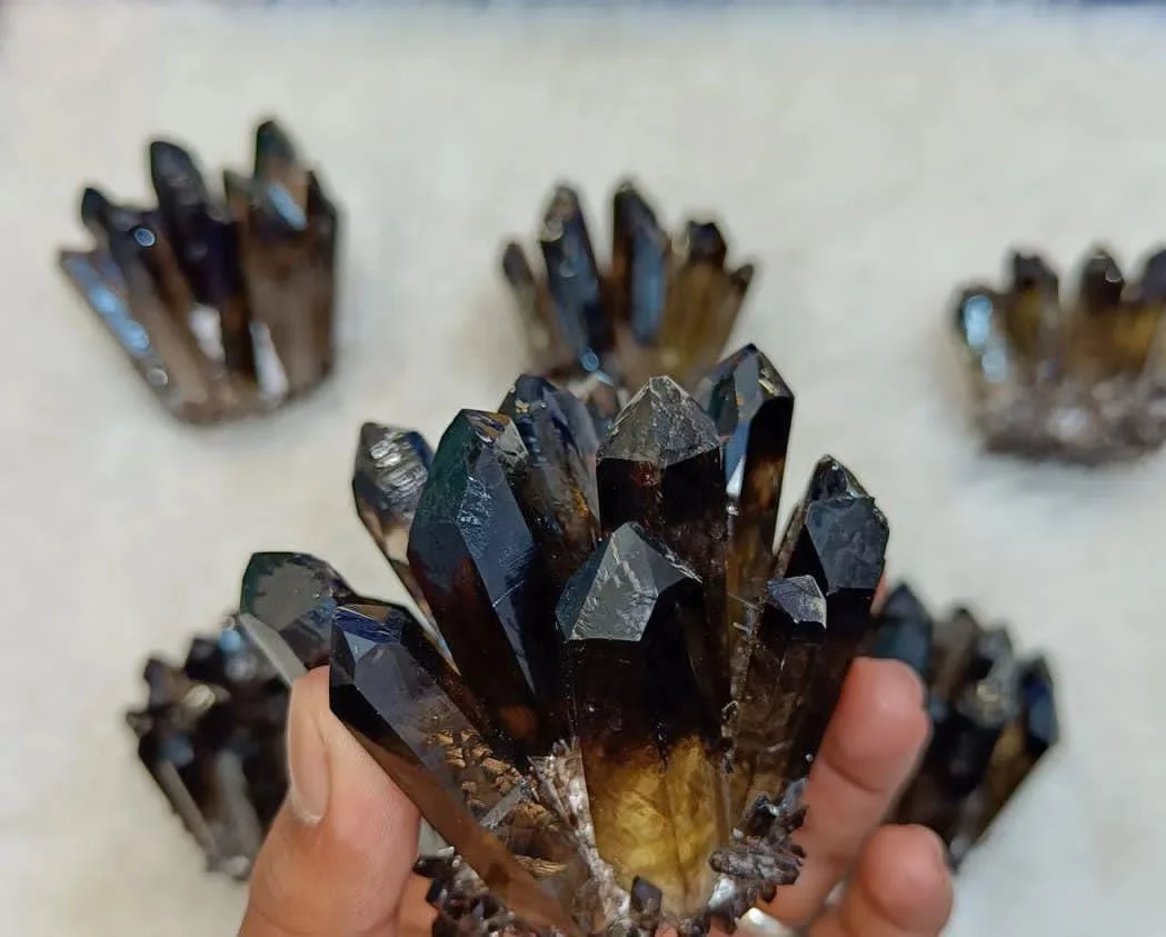 Smokey quartz crystal  Cluster Raw  Grade A raw Cluster Brazil Natural  Healing Crystal Energy crystal  energy  raw Stone