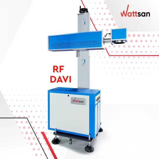 Wattsan RF DAVI Co2 Flying Laser Marking Machine 30W 50W Factory Production Line  flying co2 laser marking machine