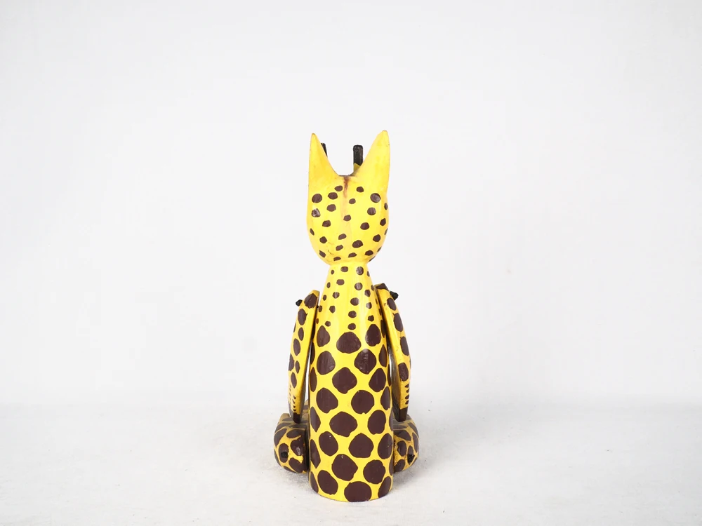 Wooden Giraffe Figurine Home Decoration, Wooden Toy Painted Giraffe Hand Carving, Wooden Animal Statue