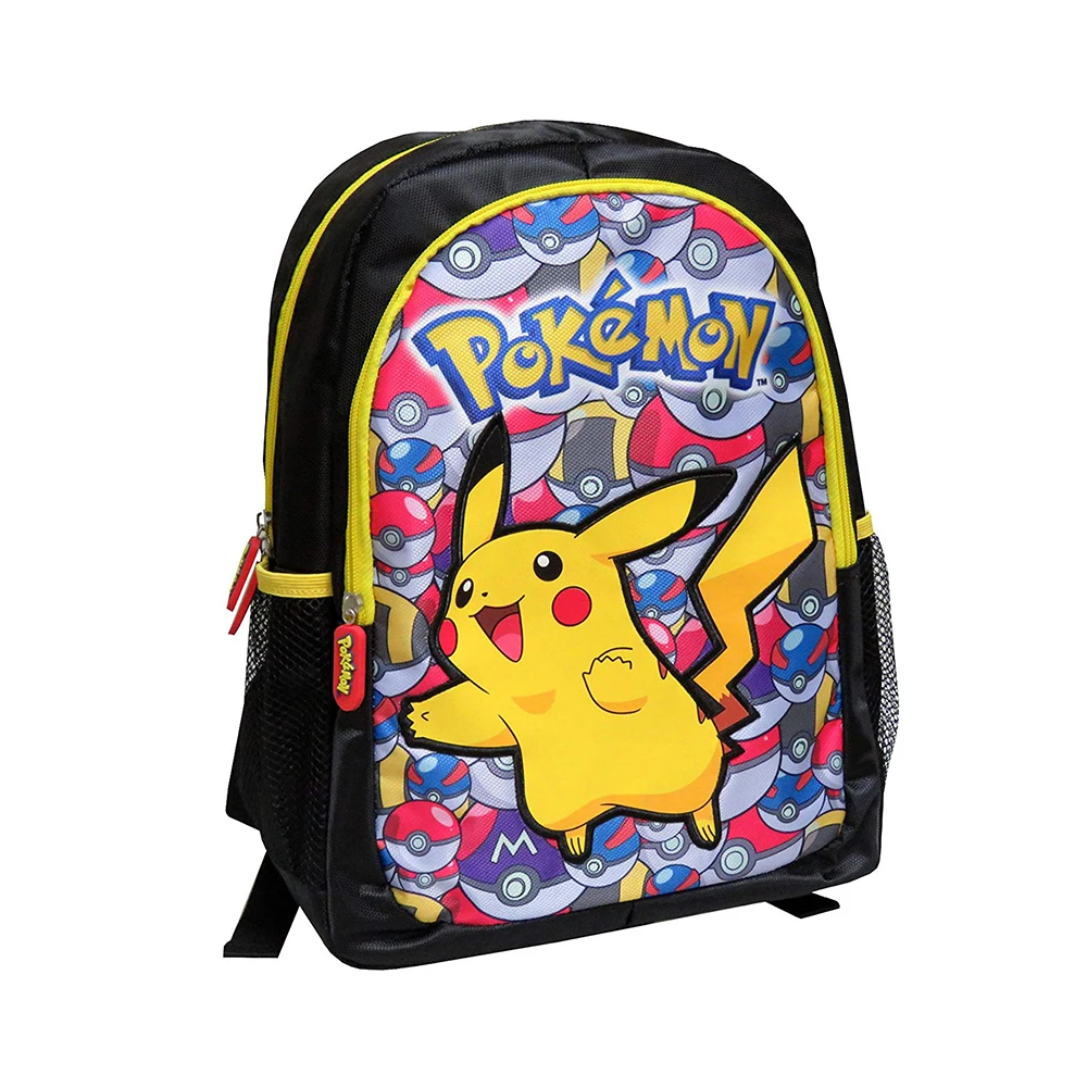 Best Offer! Popular Pikachu Cartoon Design Nylon School Bag for Kids Cute Style for Boys and Girls for Kindergarten Use