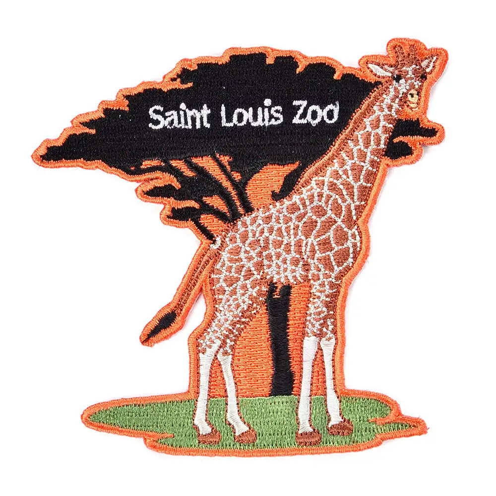 China OEM Patch Manufacturer Custom Logo Iron On Woven Patches Fox Animal Embroidery Patch For Clothes