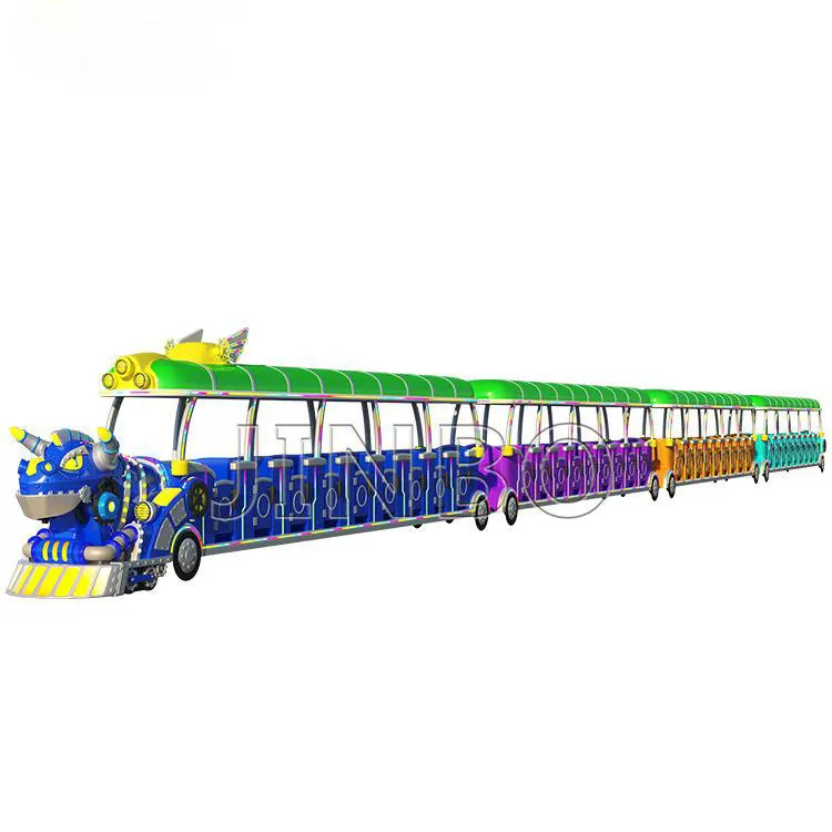 Train kiddie amusement park supplies mini colorful trackless rail rides electric tourist indoor outdoor playground track train