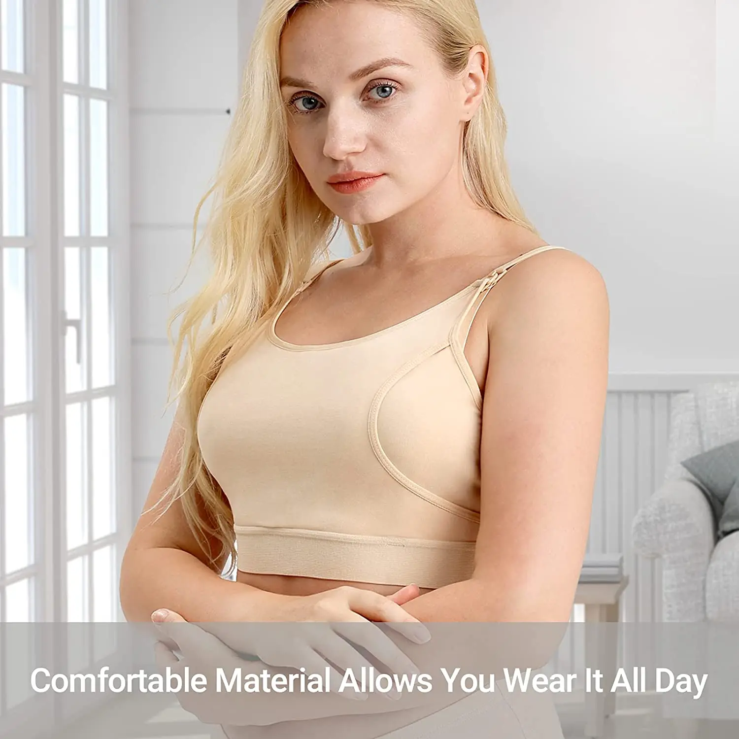 Adjustable Breast -  Pumps Holding and Nursing Bra Hands Free Pumping Bra