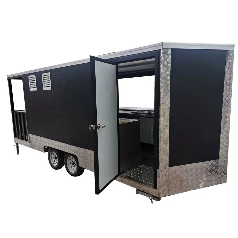 Fully Equipped Standard Customized Mobile Food Trailer Full Kitchen for Sale.