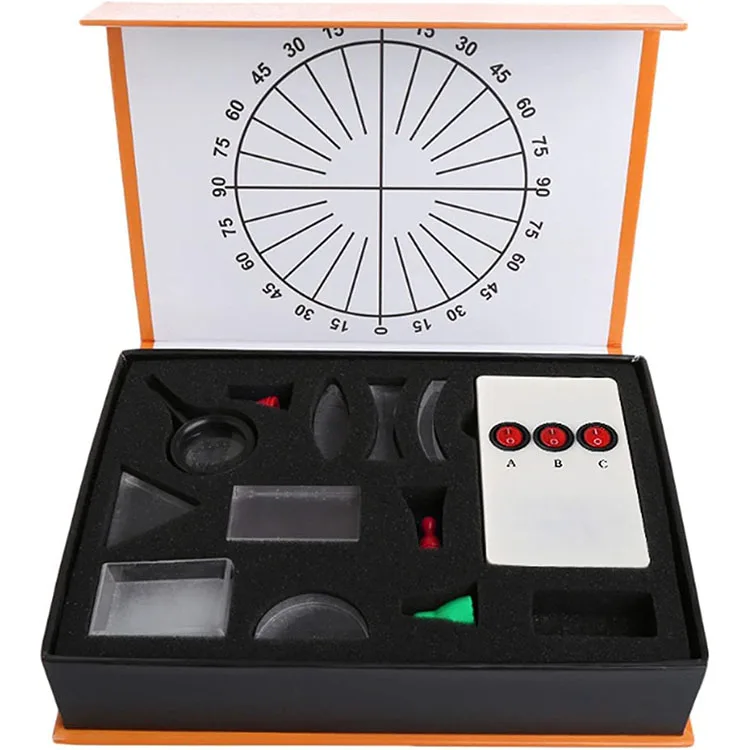 Laboratory Equipment Optical Prism Concave Convex Lens Prism Set for Teaching Light Physical Optical Kit Teenager Gift Toy