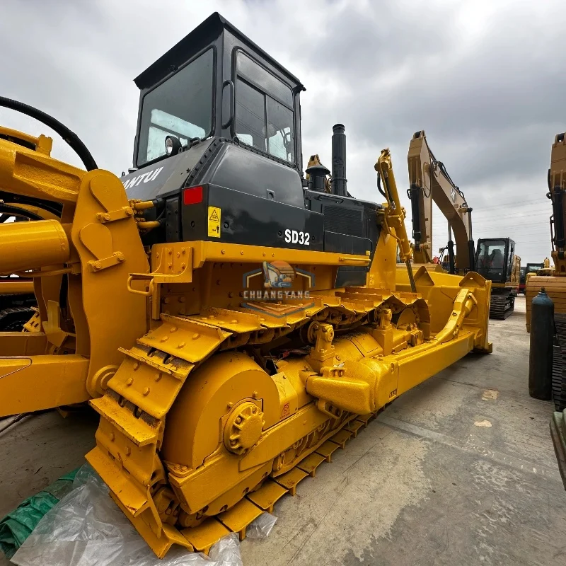 Лидер продаж 100% оригинальный бульдозер Shantui SD32 SD22 хорошее рабочее состояние двигатель Hino 35 тонн Рабочий вес подшипник двигателя
