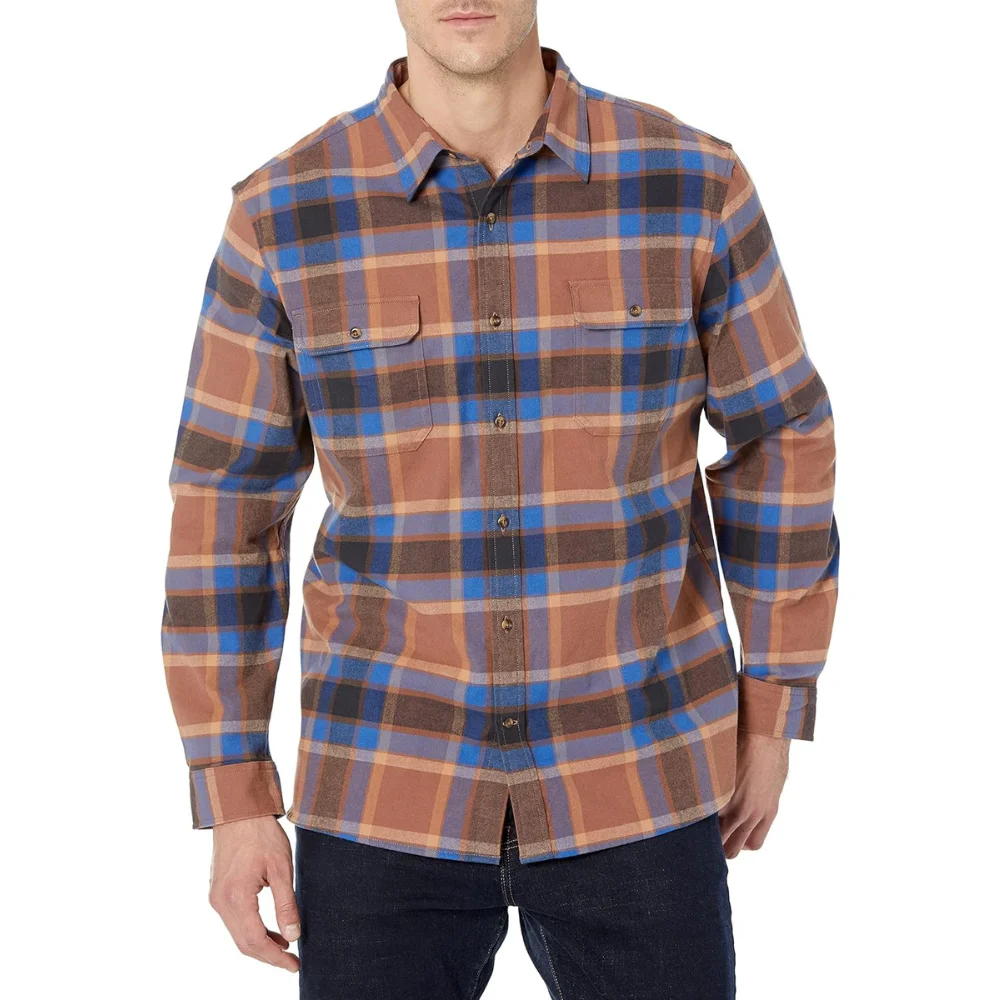 Long Sleeve Wholesale Casual Flannel Plaid Shirts For Men Slim Casual Dress Shirt High Quality Top Rated Custom Made Shirts