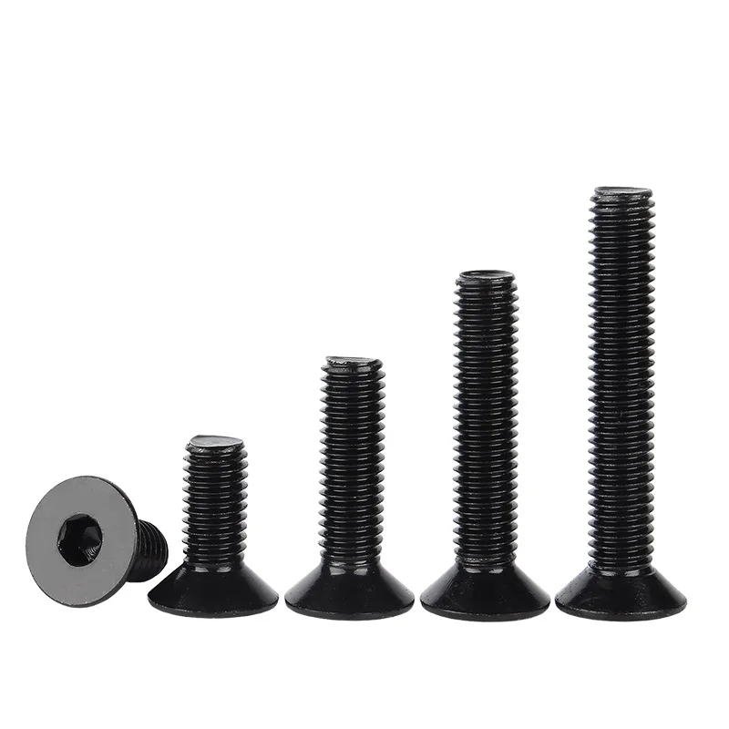 10.9 grade countersunk head bolt din 7991 Black zinc plated flat head Hexagon socket screw