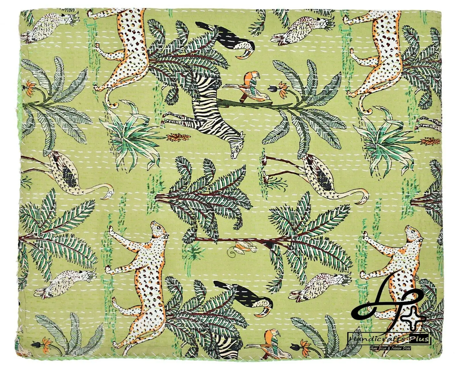 Wholesale Vintage Kantha Quilt  Throw Gudri Handmade Indian Ikkat print kantha quilt