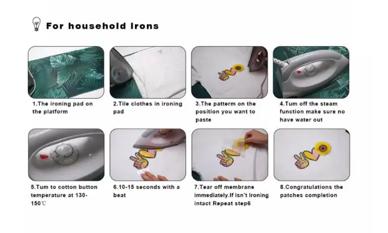 Custom Your Logo Printed Label Uv Heat Transfer Vinyl Sticker Designs Iron