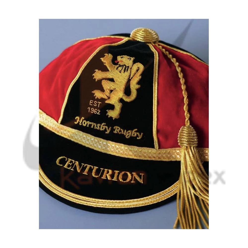 Handmade Embroidery Rugby caps embroidered, honours caps