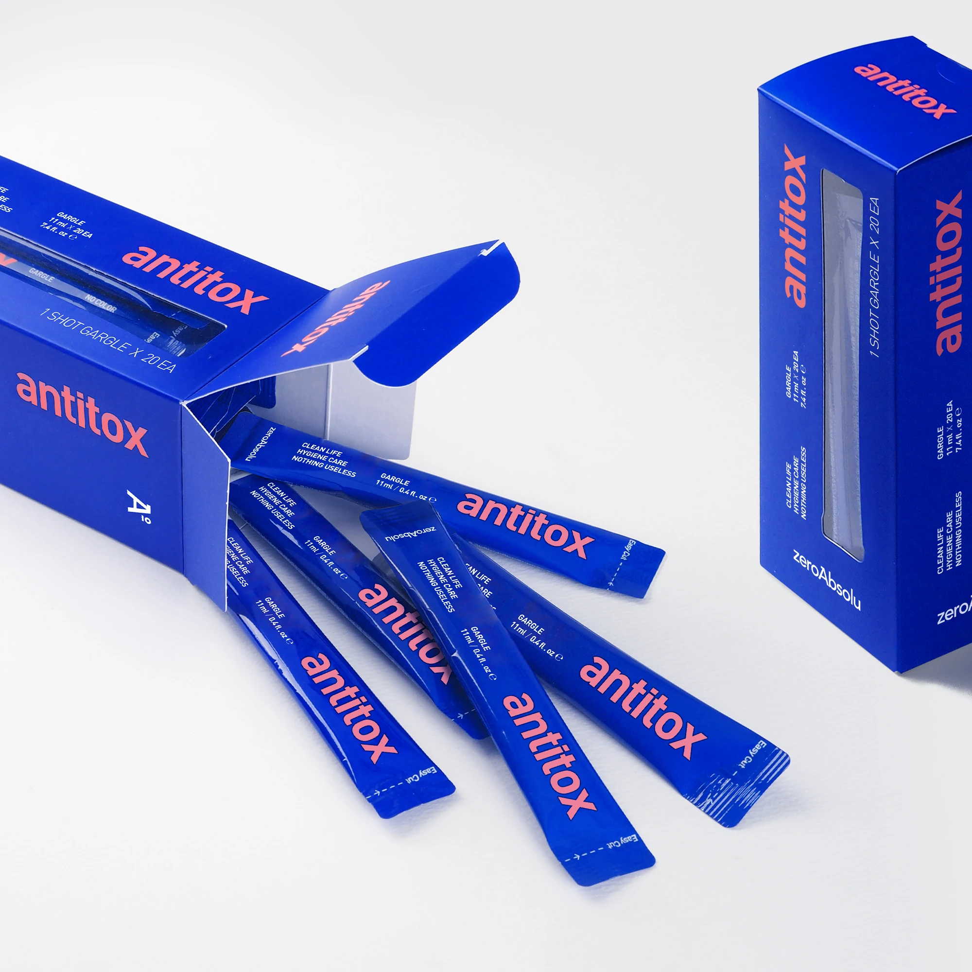 Антитокс, сделанный в Корее, для свежего дыхания, для предотвращения заболеваний десен, антибактериальный, индивидуальный пакет, грызунок 11 мл X 20 ЕА