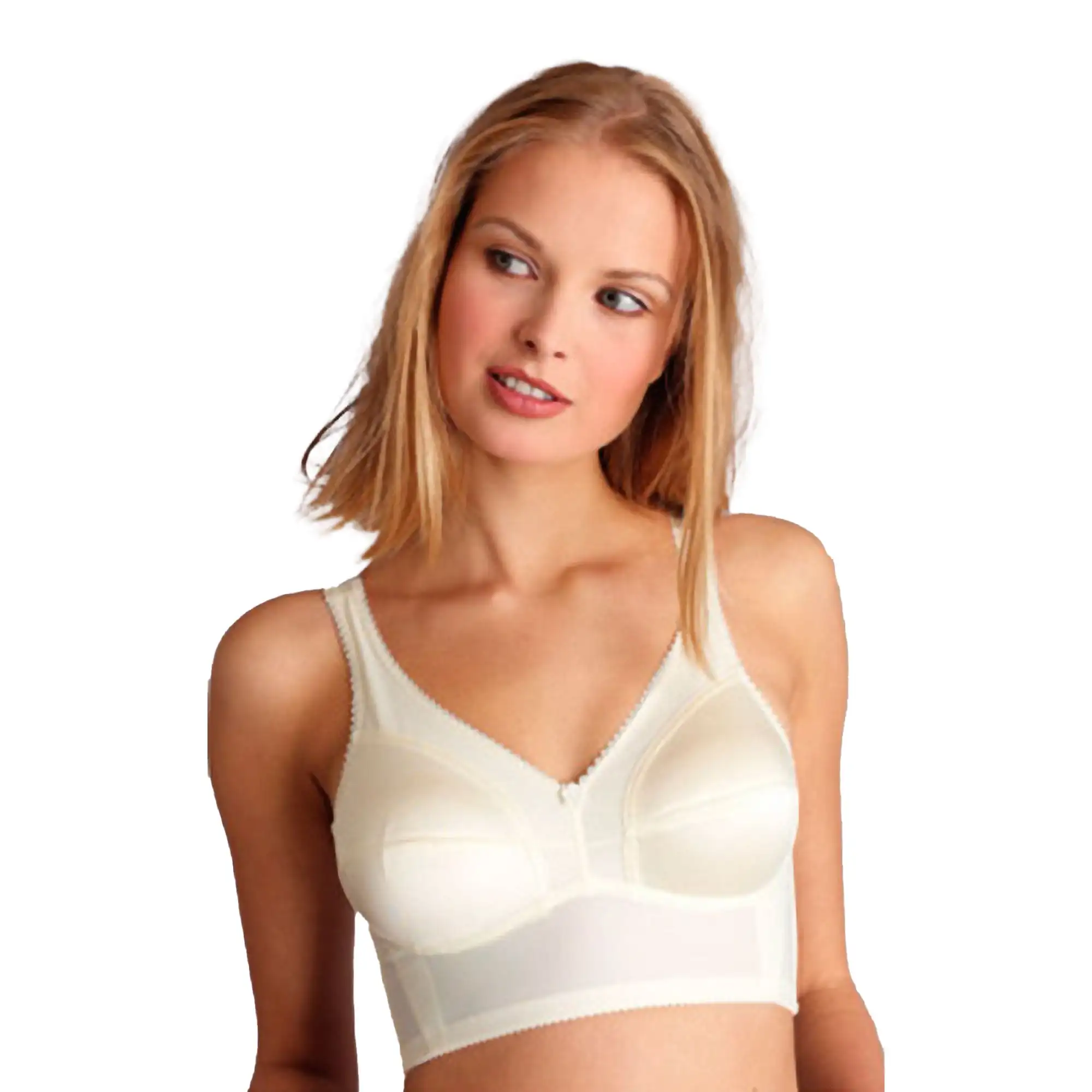 High-band satin bra cup C