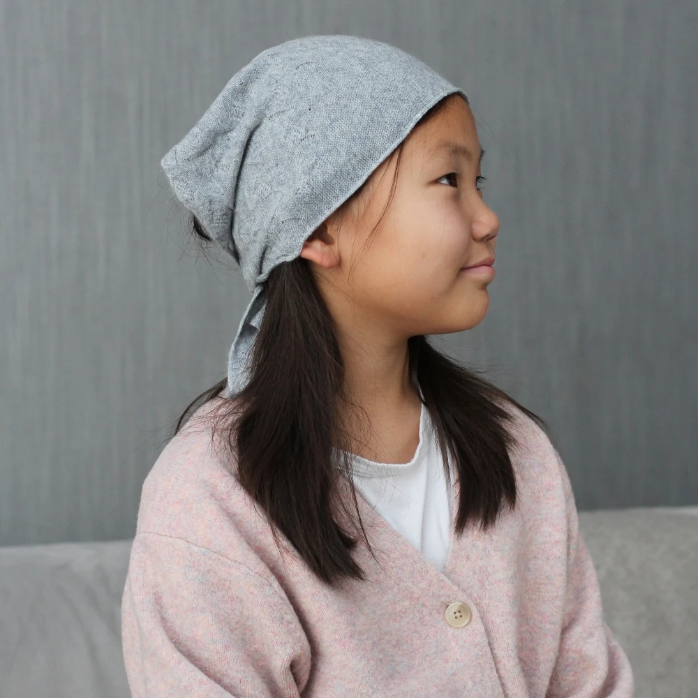 Premium Mongolian Cashmere Scarf Headband Winter Stylish Multifunctional for Babies Natural Creamy Color