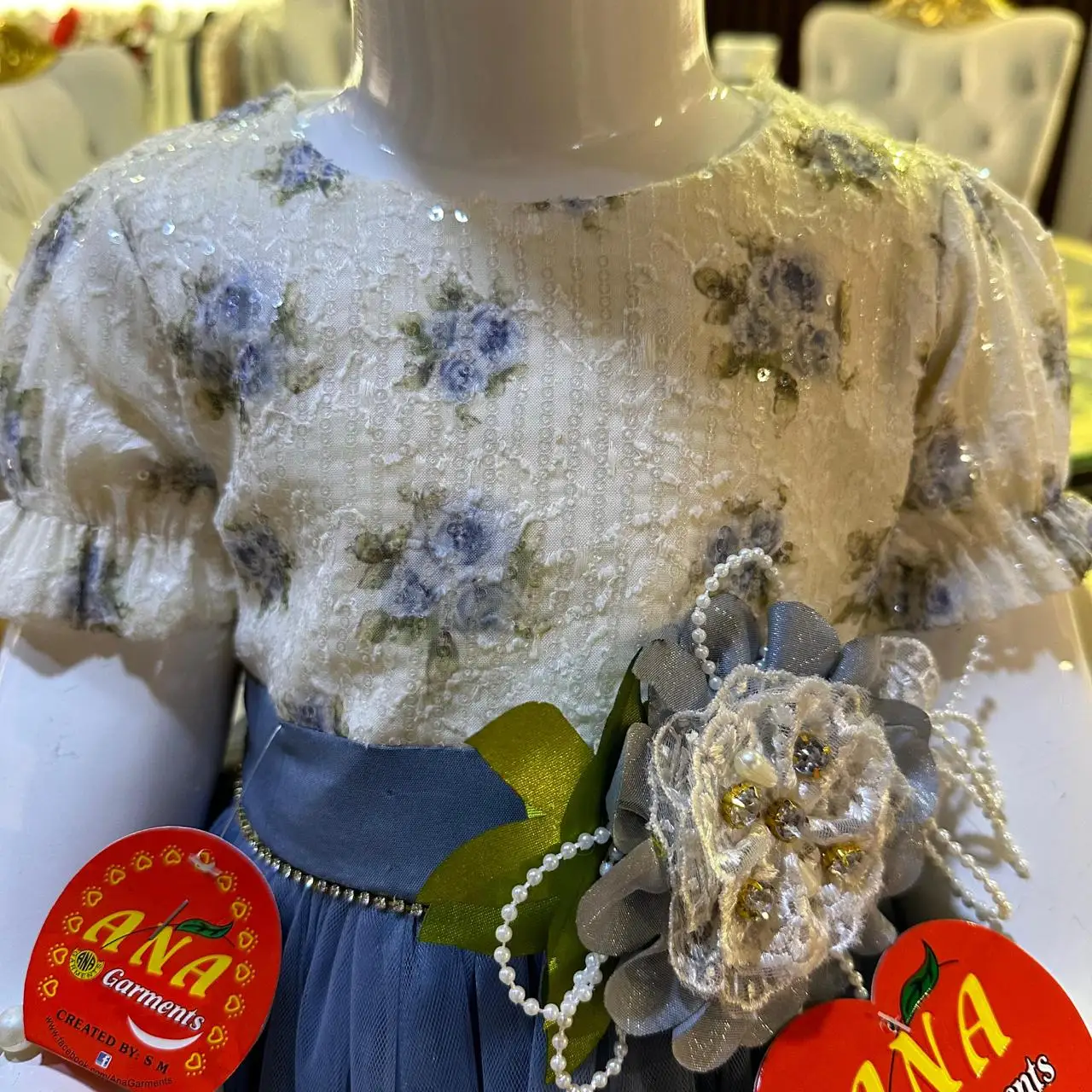 2024 summer designs baby lovely embroidery frock 1 to 6 year old girl dress tensil border embroidery dresses