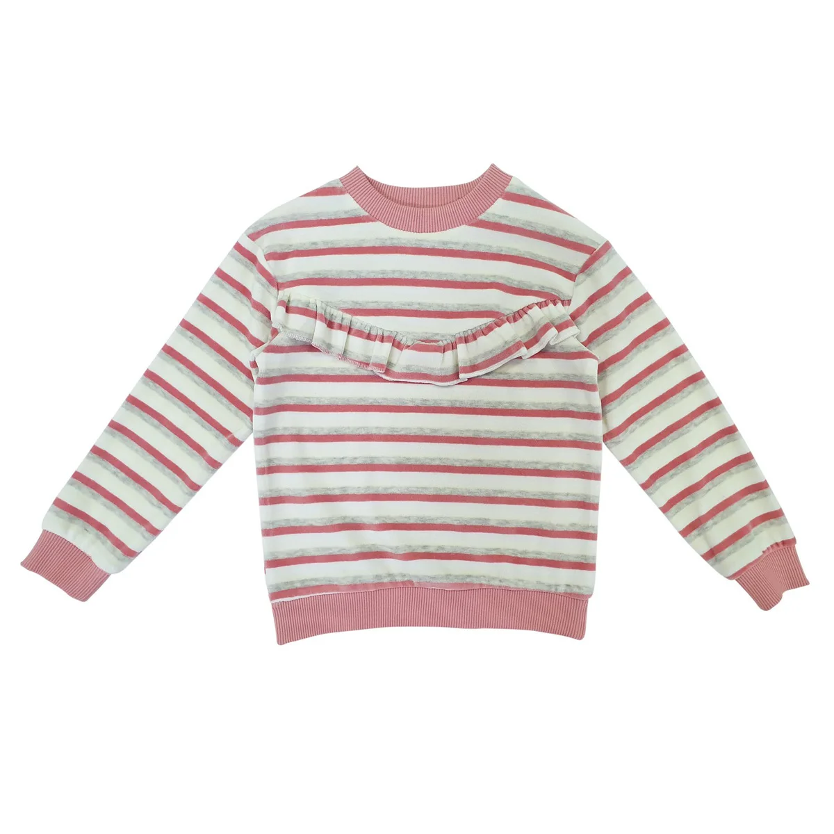 Stylish S-shirt Sweatshirt for girls 2-7 years Jumper for children great quality 100% cotton Pink o-neck collar