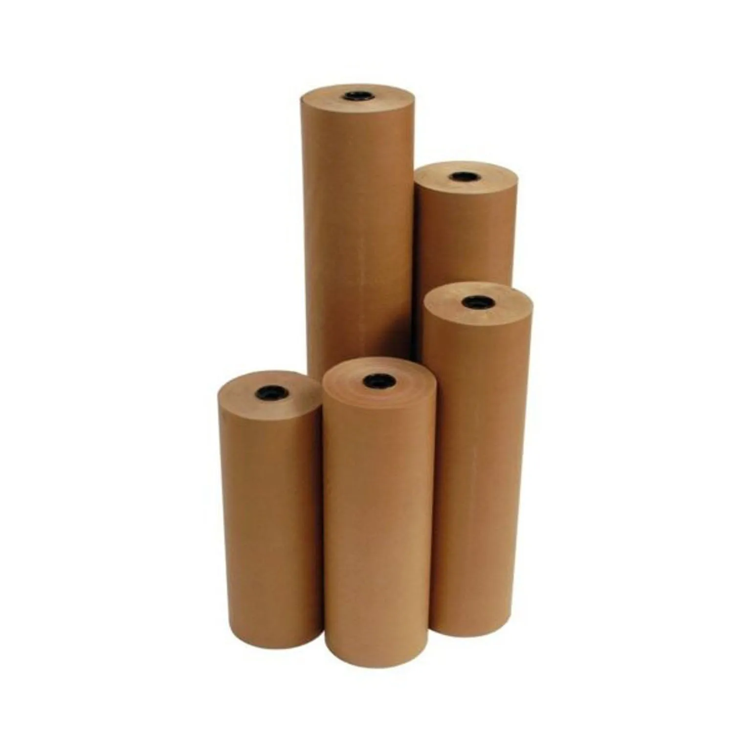 Eco Friendly 100% Recycle 150GSM Food Grader Brown Jumbo Kraft Paper Roll for Paper Cups Bowls