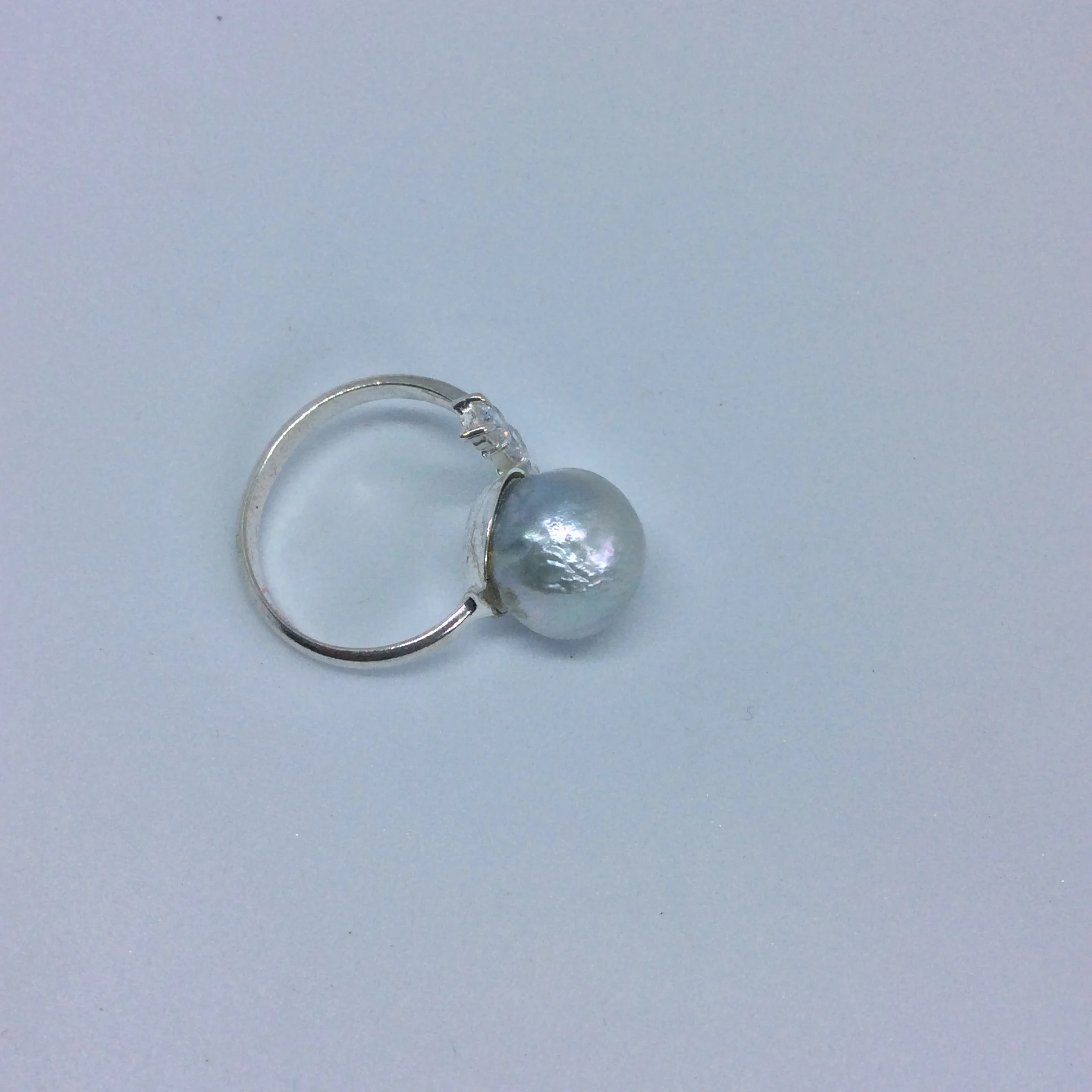 Fashion Jewelry Charms High Quality Jewelry Gold Vermeil Silver Women Fashion Bridal Silver Ring With Pearl From Indonesia