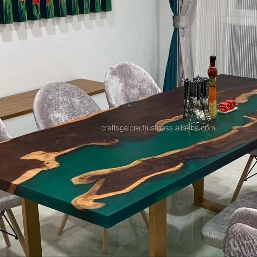 Artisan Epoxy Resin Handmade Dining Room Furniture for Elegant Spaces Epoxy home furniture and tables