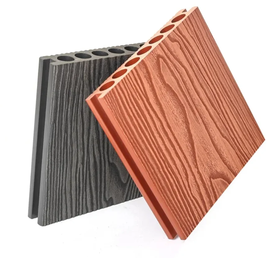 WPC decking 3D embossed Teak wood flooring Wood plastic composite outdoor garden panel 146*24mm Low Price