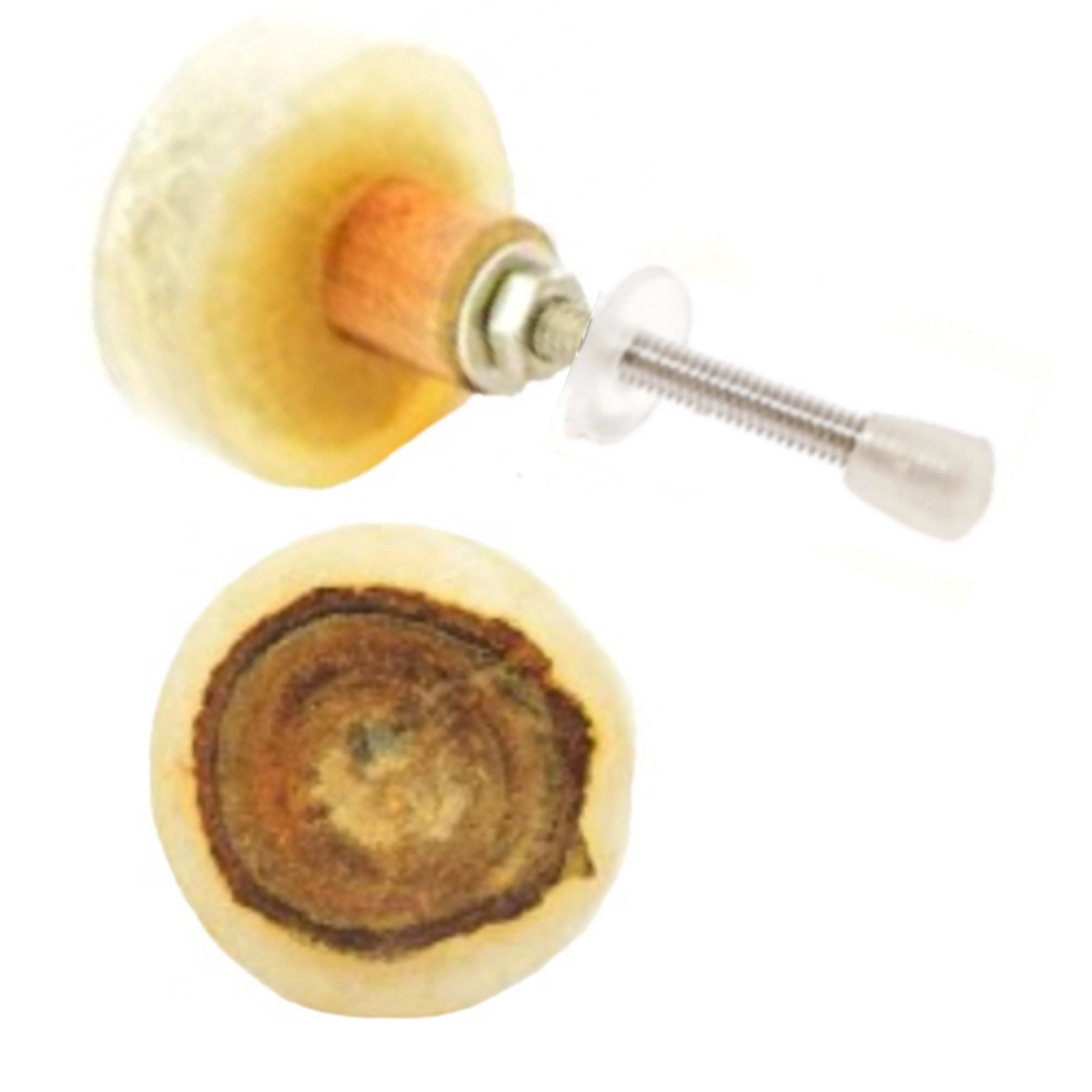European Yellow Resin wood drawer door cabinet knobs & Pull Handle [HBRMW 167]
