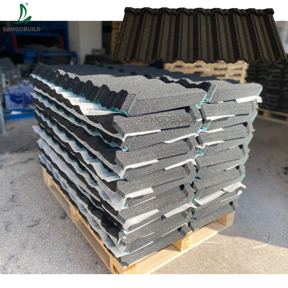 Waterproof Corrugated 50 years Durable Colorful Stone Coated Metal Roofing Tile Shingles Roof