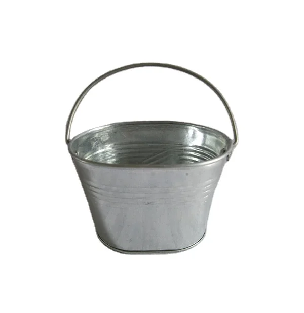 Luxury Garden Metal Flower Bucket Unique style metal planter pot Stainless Steel Flower Pot With Handle