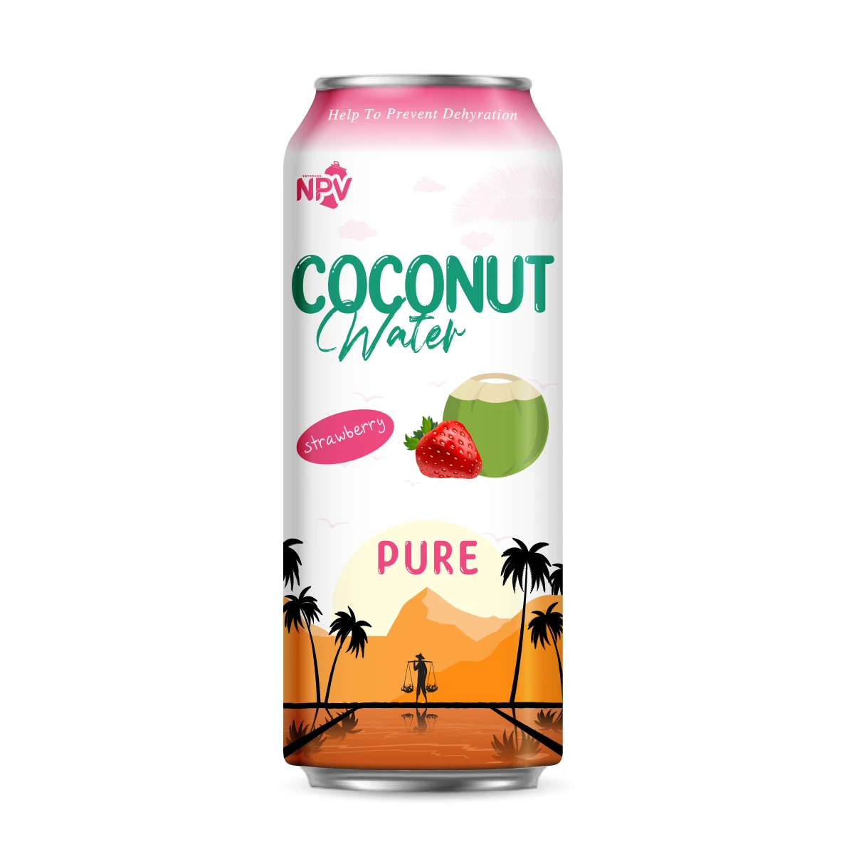 Supplier Beverage Company From Vietnam Best Quality Fresh Coconut Water With Blueberry Flavor 500ml Can